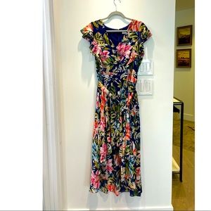Eliza J Floral high/low Maxi Dress